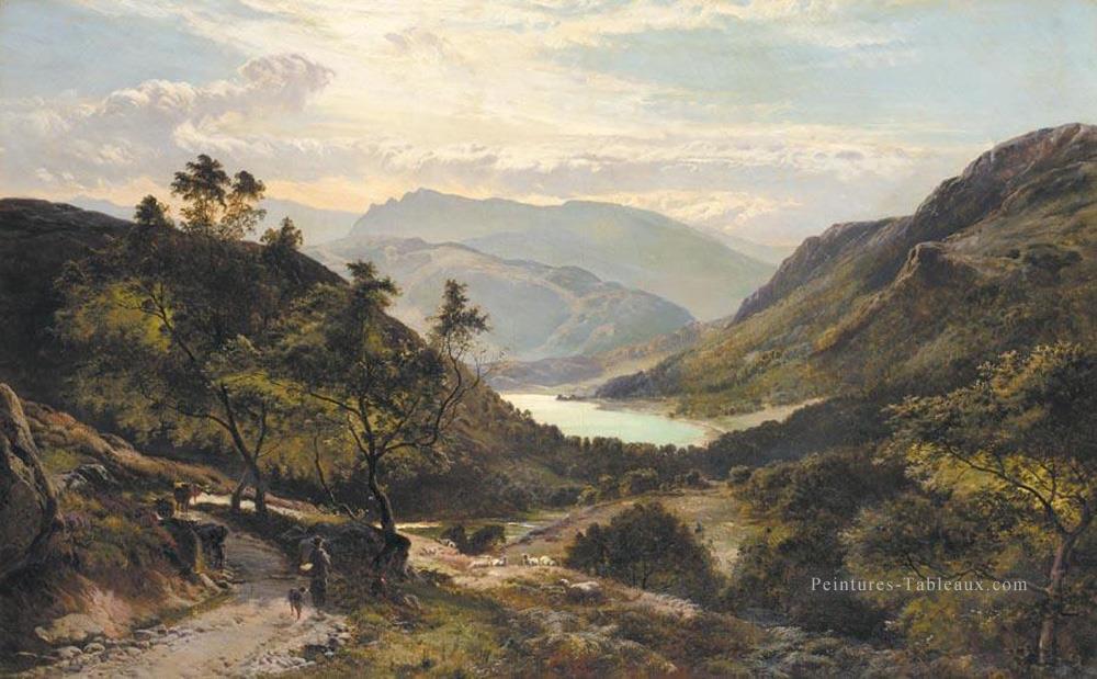 Le sentier vers le paysage du nord du Pays de Galles Sidney Richard Percy Montagne Peintures à l'huile